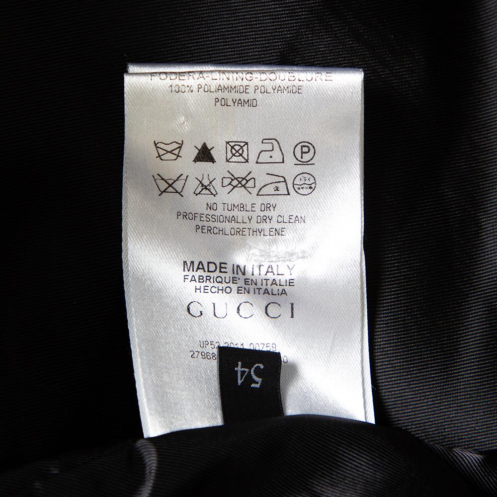 Gucci Black Synthetic Pocket Detail Zip Front Jacket XXL 2