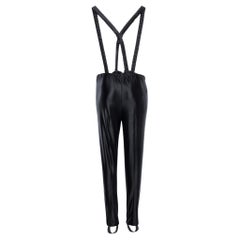 Gucci Black Synthetic Suspender Pants XS