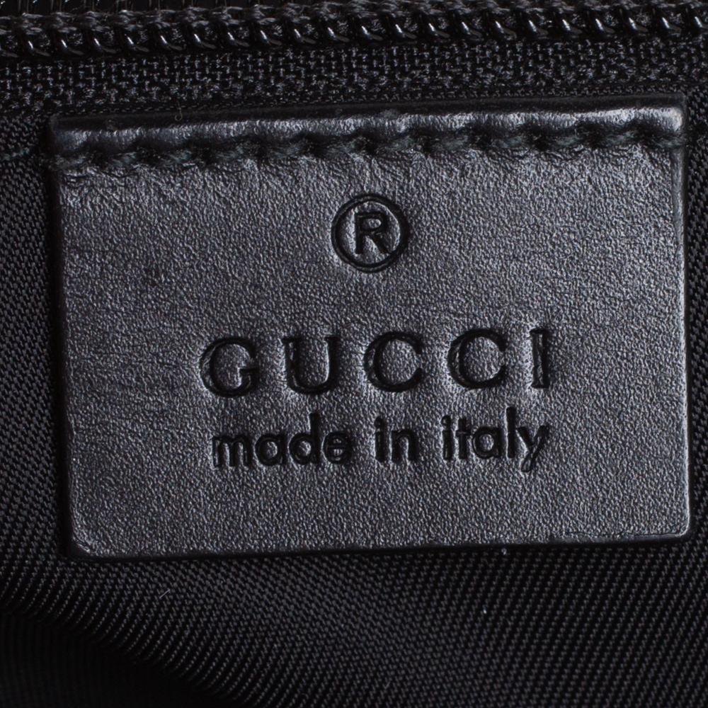 Women's Gucci Black Techno Canvas Web Flap Messenger Bag