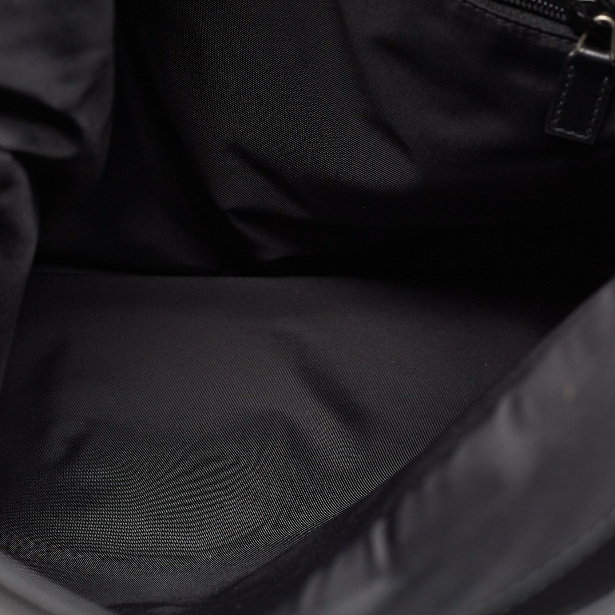 Gucci Black Techno Canvas Web Fold Over Backpack 5
