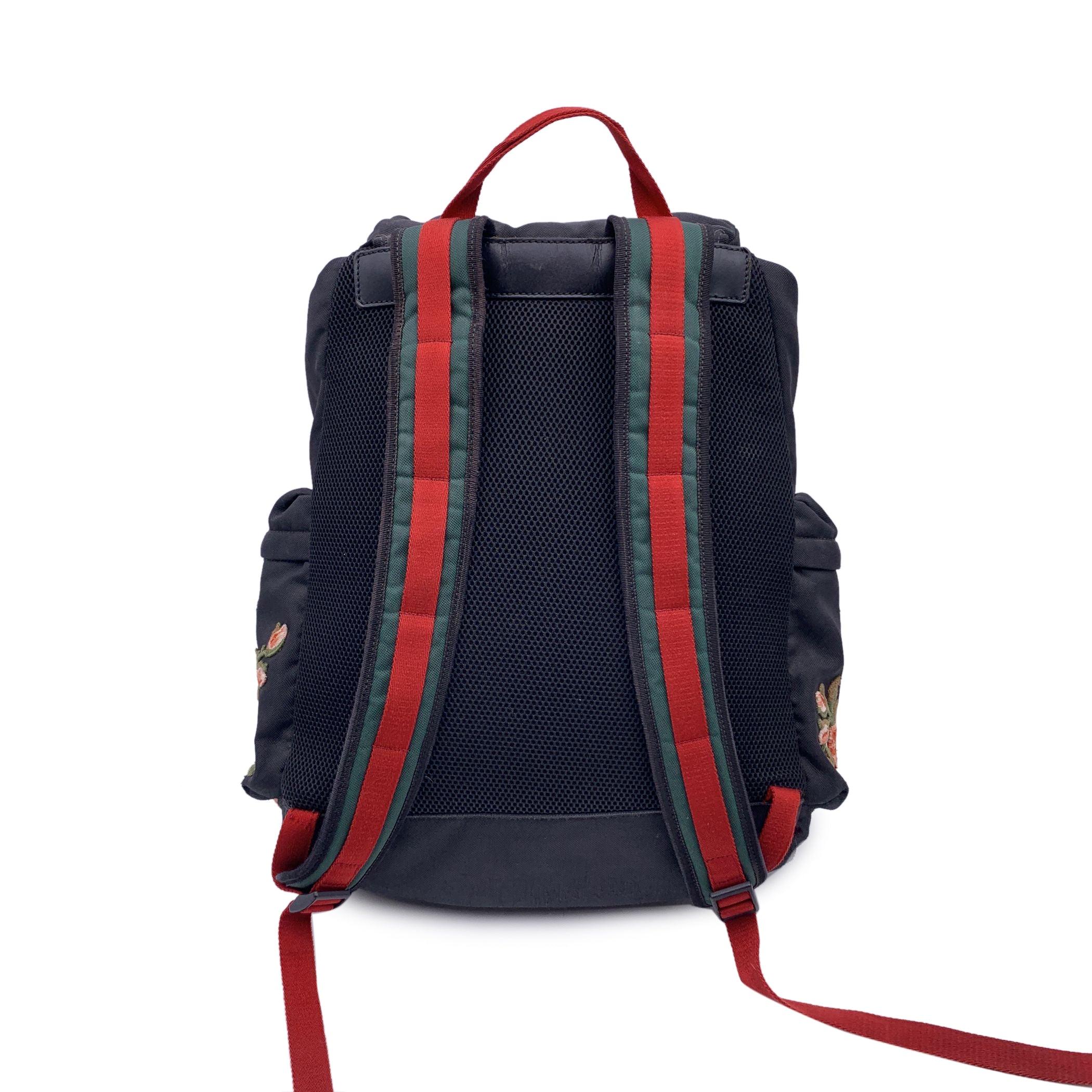 Gucci Black Techno Canvas Web L'Aveugle Par Amour Sac à dos Bon état à Rome, Rome