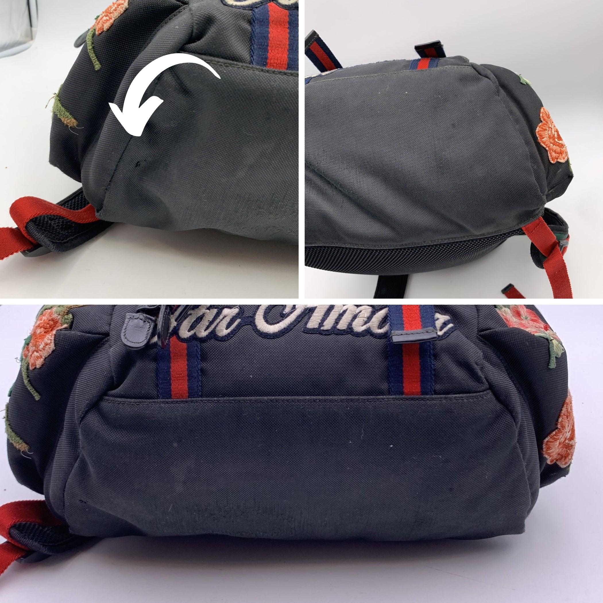 Gucci Black Techno Canvas Web L'Aveugle Par Amour Sac à dos 1