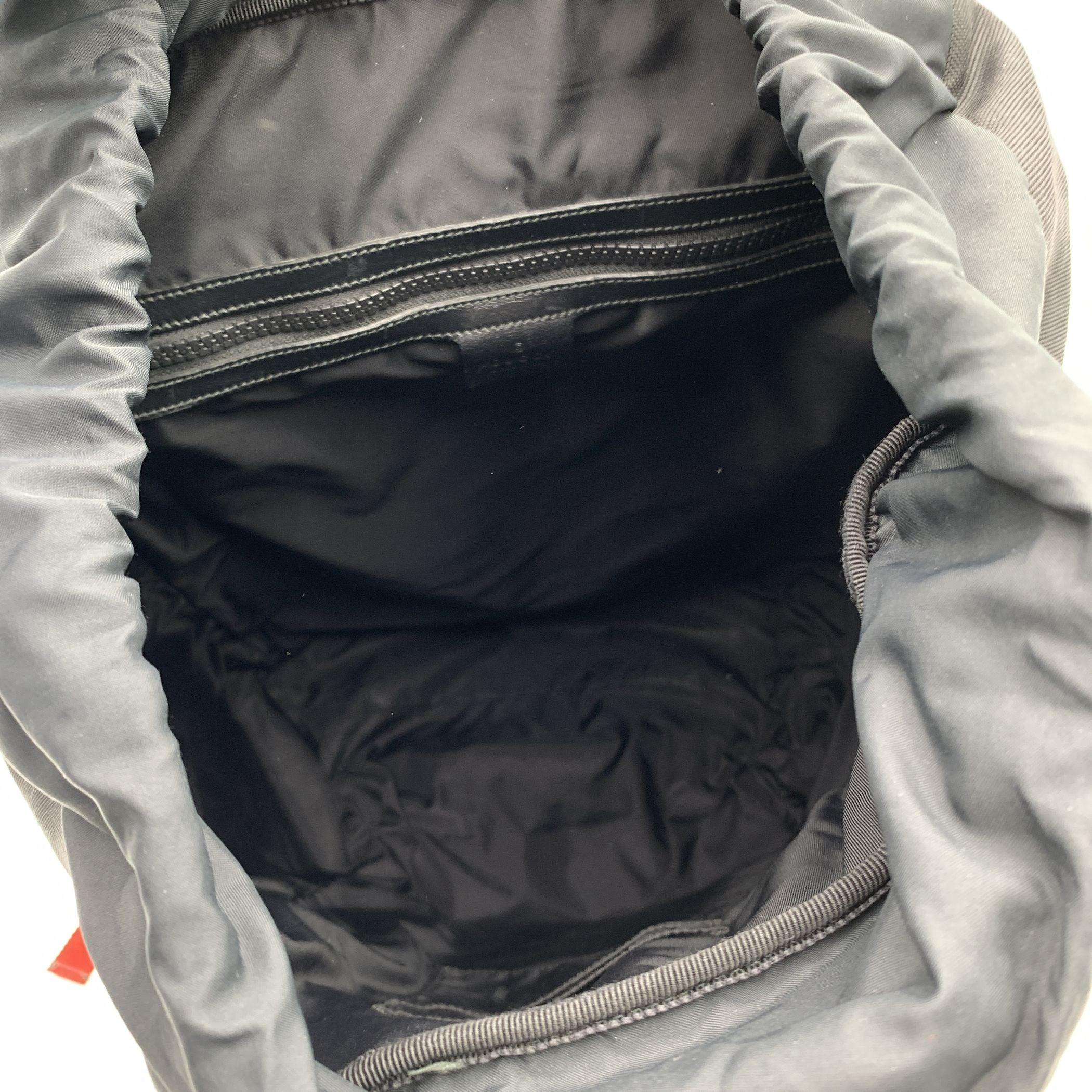 Gucci Black Techno Canvas Web L'Aveugle Par Amour Sac à dos 2