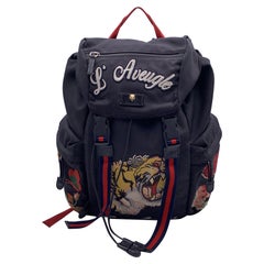 Gucci Black Techno Canvas Web L'Aveugle Par Amour Sac à dos