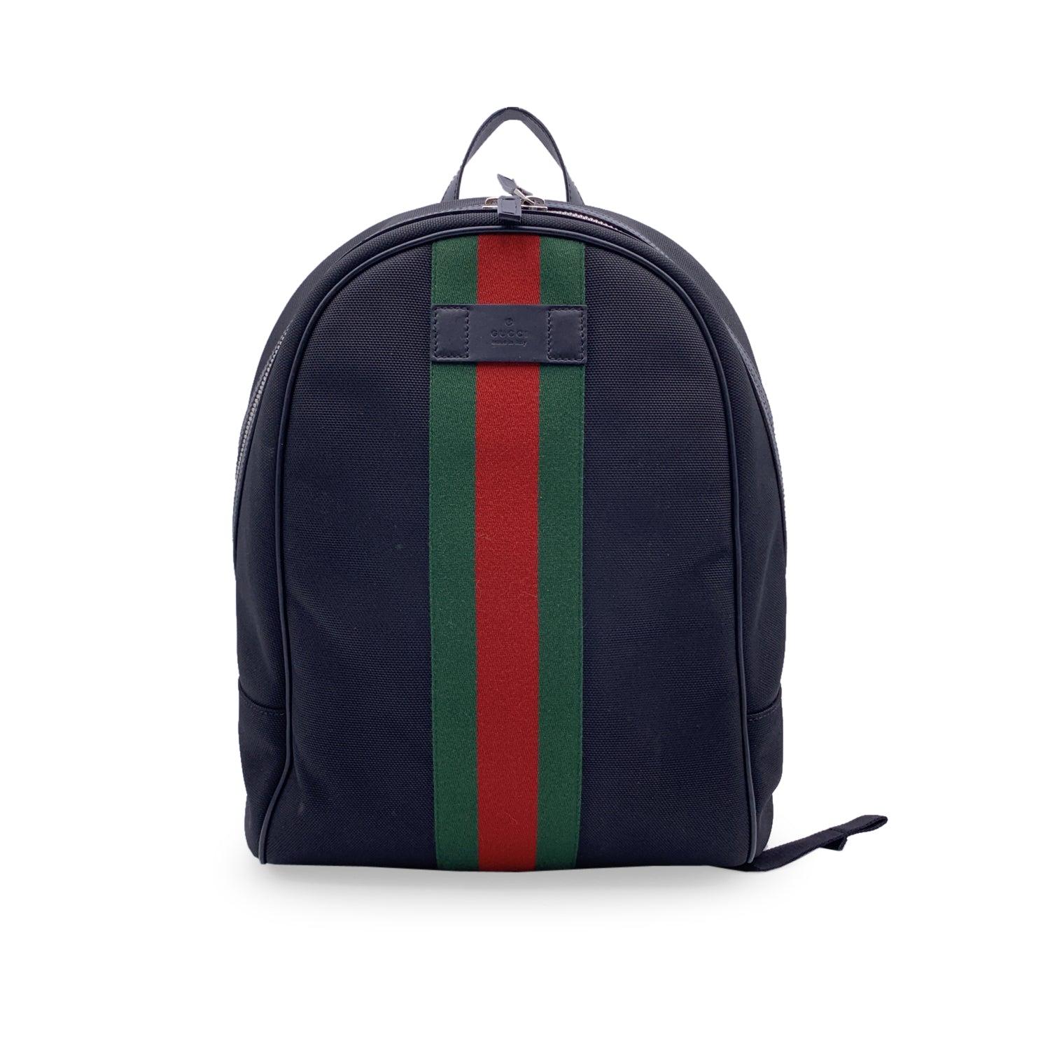 Gucci Black/Grey GG Supreme And Leather Tiger Backpack at 1stDibs