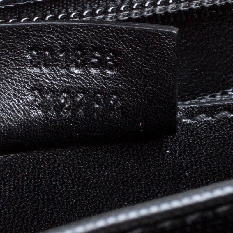 Gucci Black Textured Leather Double Gusset Briefcase 3