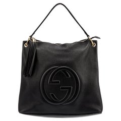 Gucci - Sac hobo Soho en cuir texturé noir