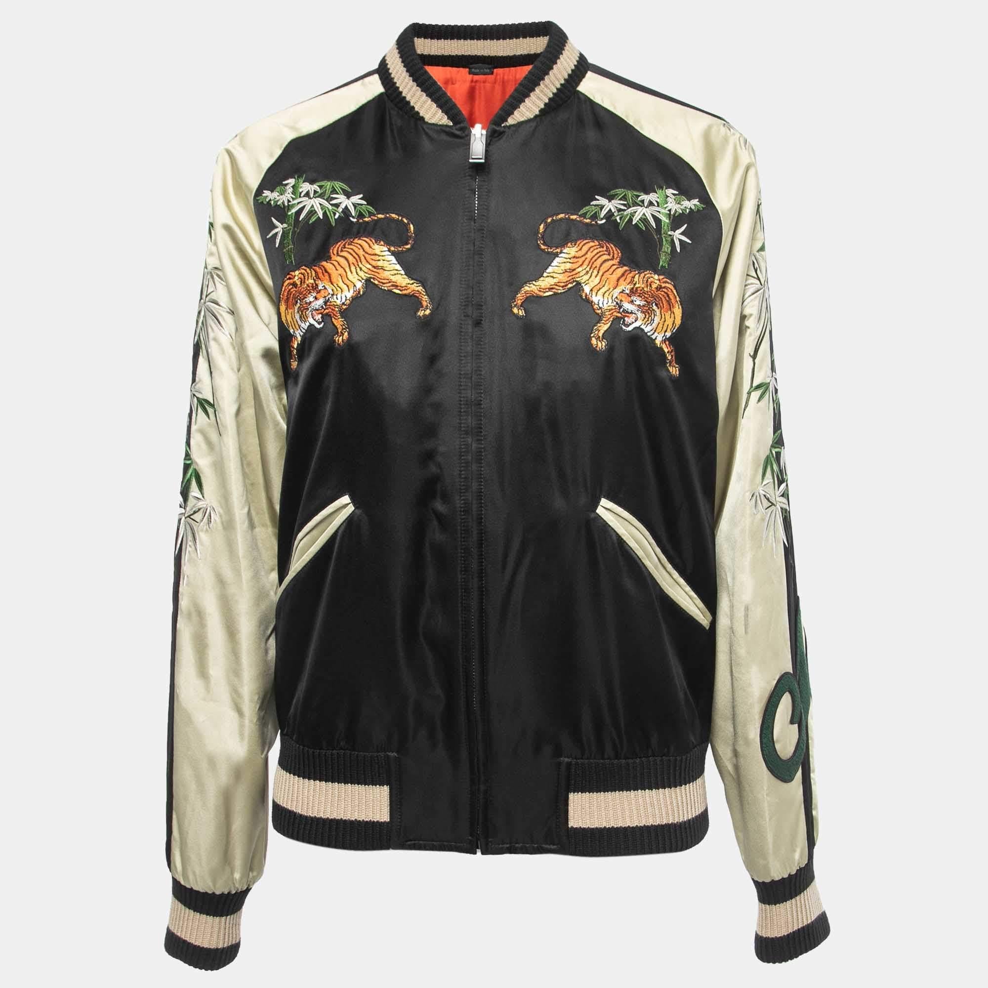 Gucci bomber jacket reversible clearance