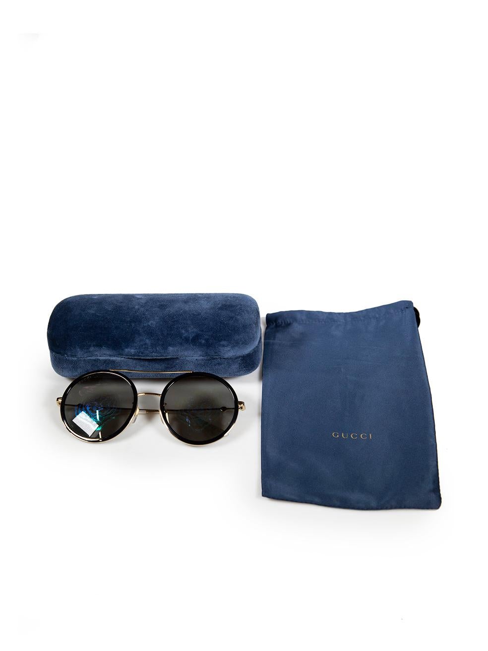 Gucci Schwarze verspiegelte Tiger-Sonnenbrille GG0061S im Angebot 1