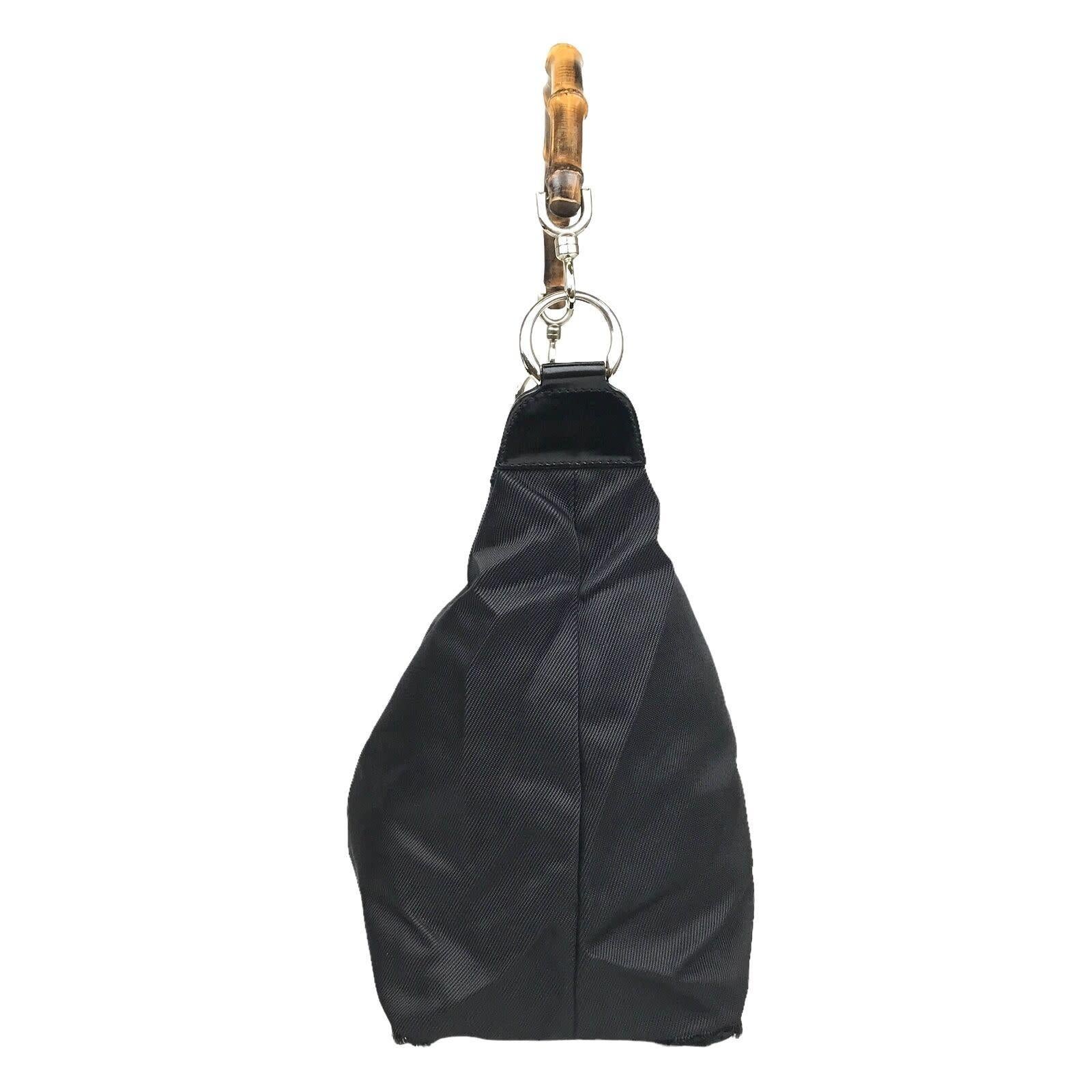 Gucci Black Tom Ford Bamboo Top Handle Bag Mini In Good Condition For Sale In Montreal, Quebec