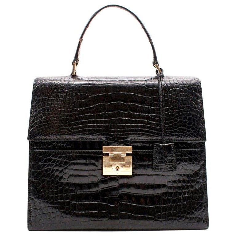 Gucci Black Top Handle Bag For Sale at 1stDibs