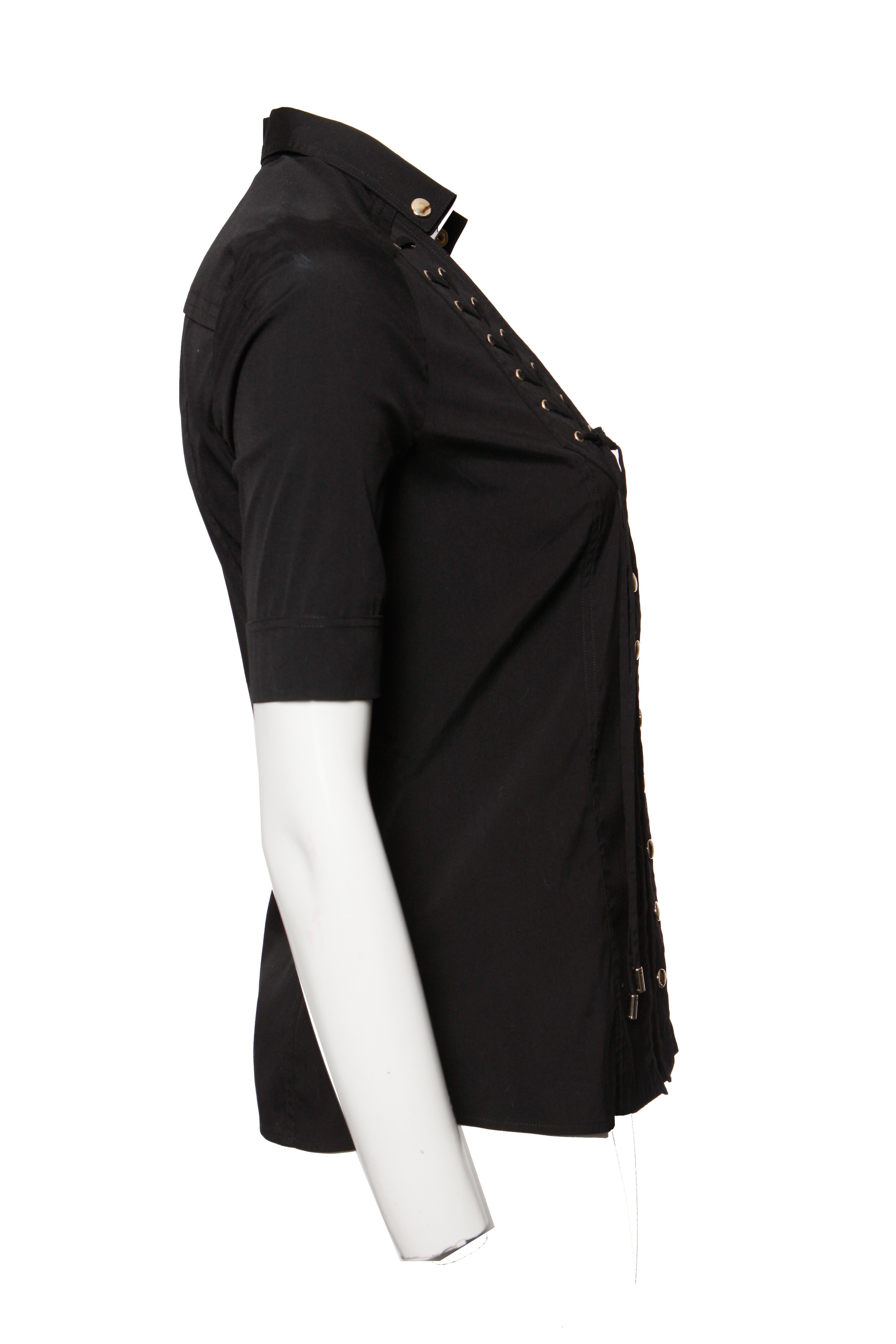 Gucci, Top negro con botones dorados. Negro en venta