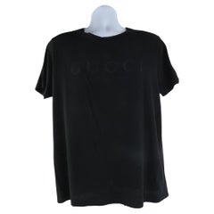Gucci Black Trademark Logo Classic T-Shirt 1116g38