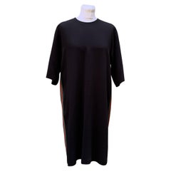 Gucci Black Tunic Web Trim Casual Short Sleeve Dress Size 42 IT