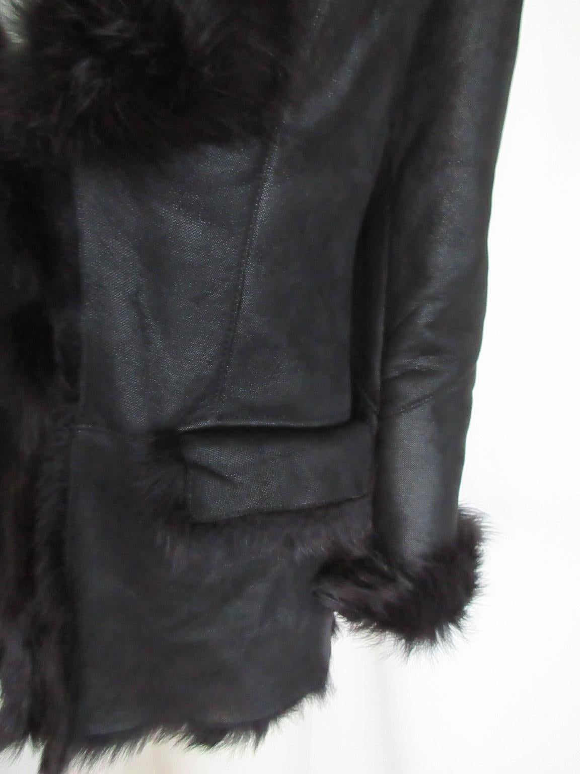 Gucci Black Tuscany Shearling Leather Jacket In Good Condition In Amsterdam, NL