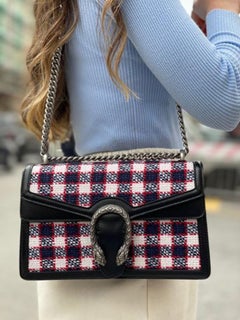 Gucci Black Tweed Dionysus Shoulder Bag Tweed
