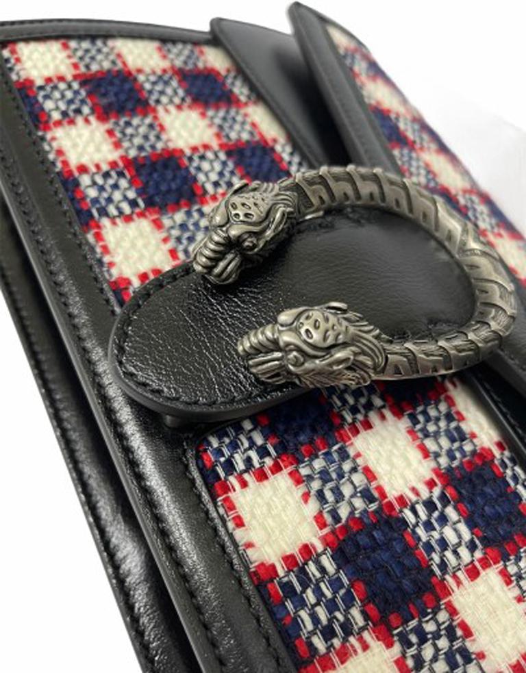 Women's Gucci Black Tweed Dionysus Shoulder Bag Tweed