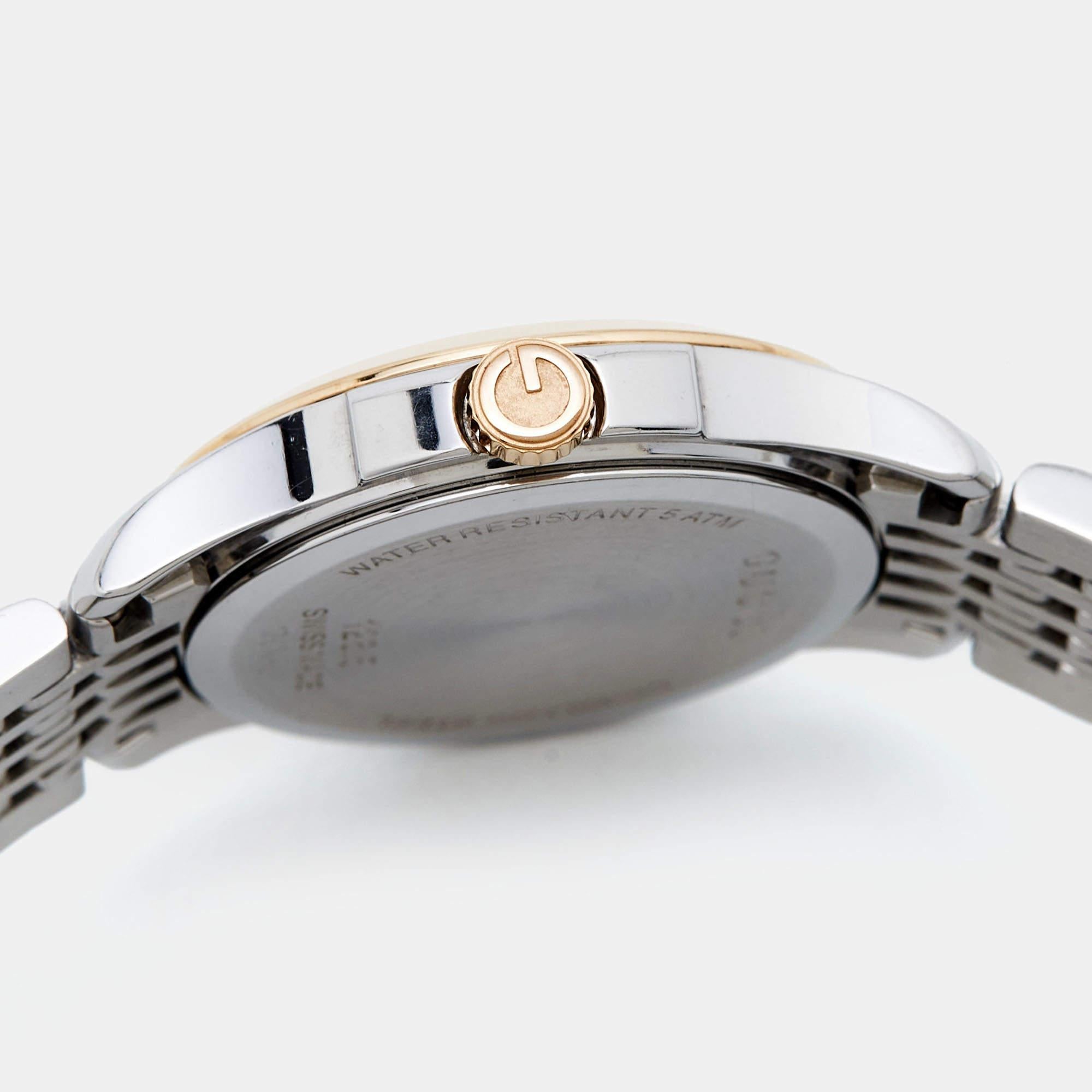Gucci Montre-bracelet femme G-Timeless en acier inoxydable bicolore noir 27 mm 1