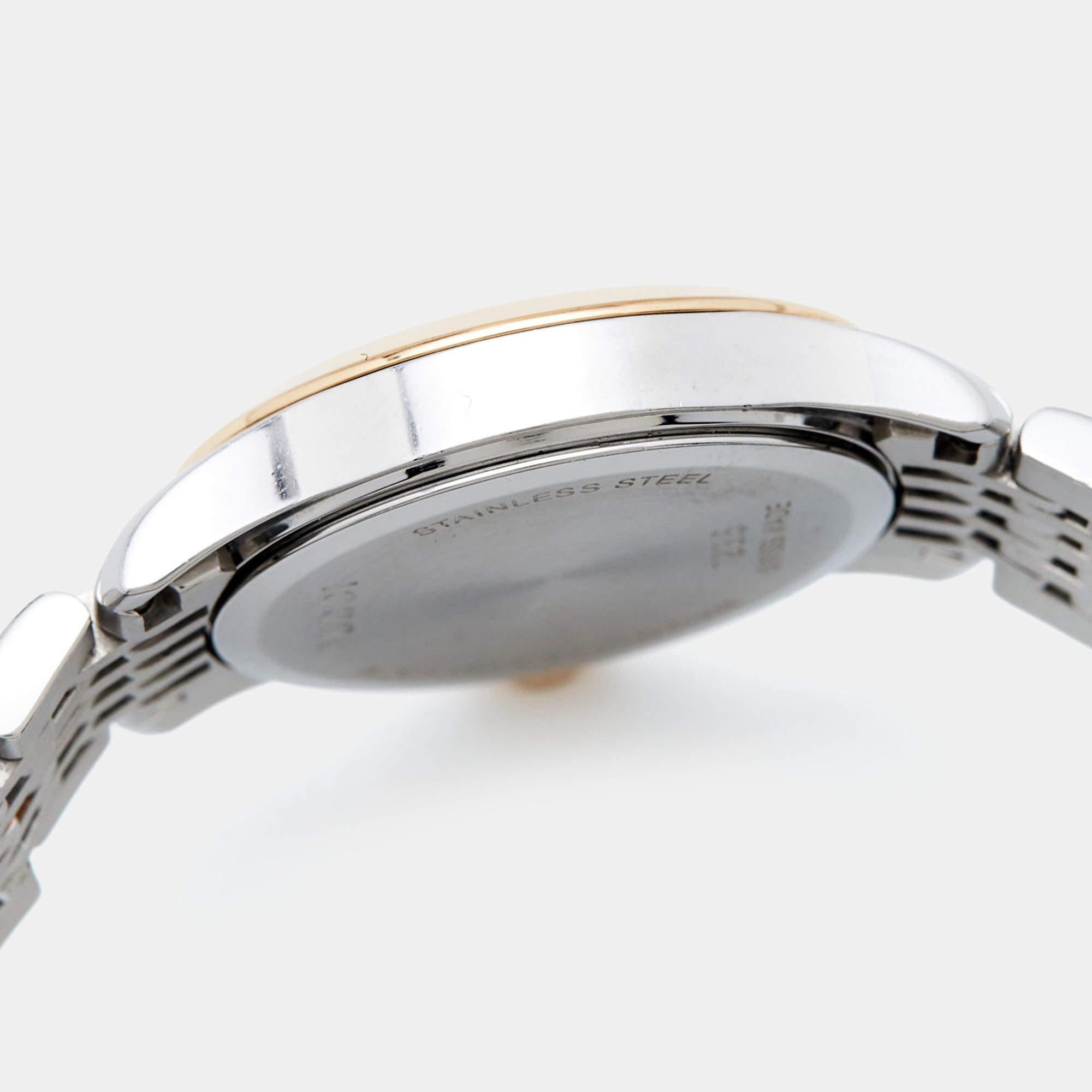 Gucci Montre-bracelet femme G-Timeless en acier inoxydable bicolore noir 27 mm 2
