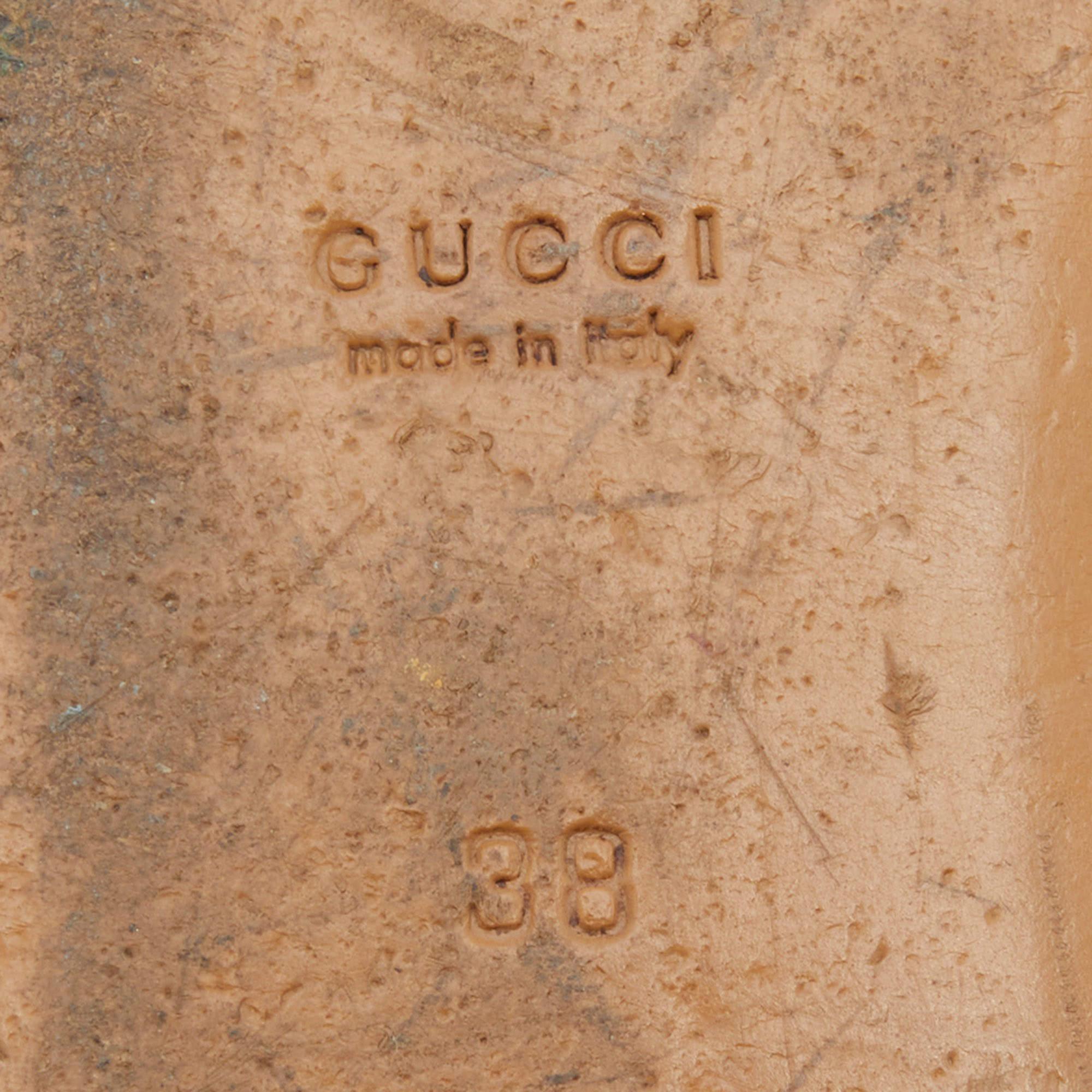 Gucci Black Velvet and Fur Princetown Horsebit Flat Mules Size 38 2