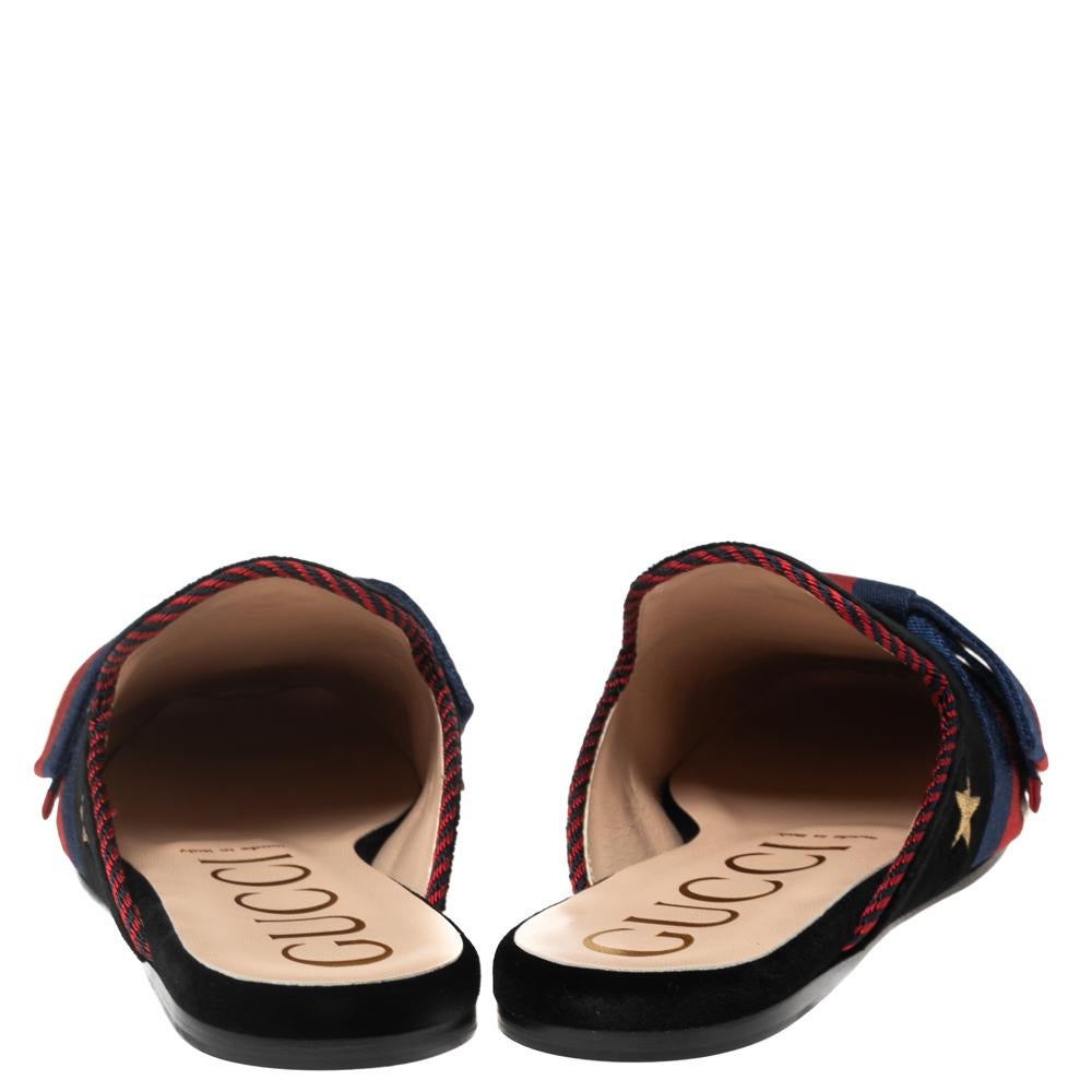 gucci embroidered mules