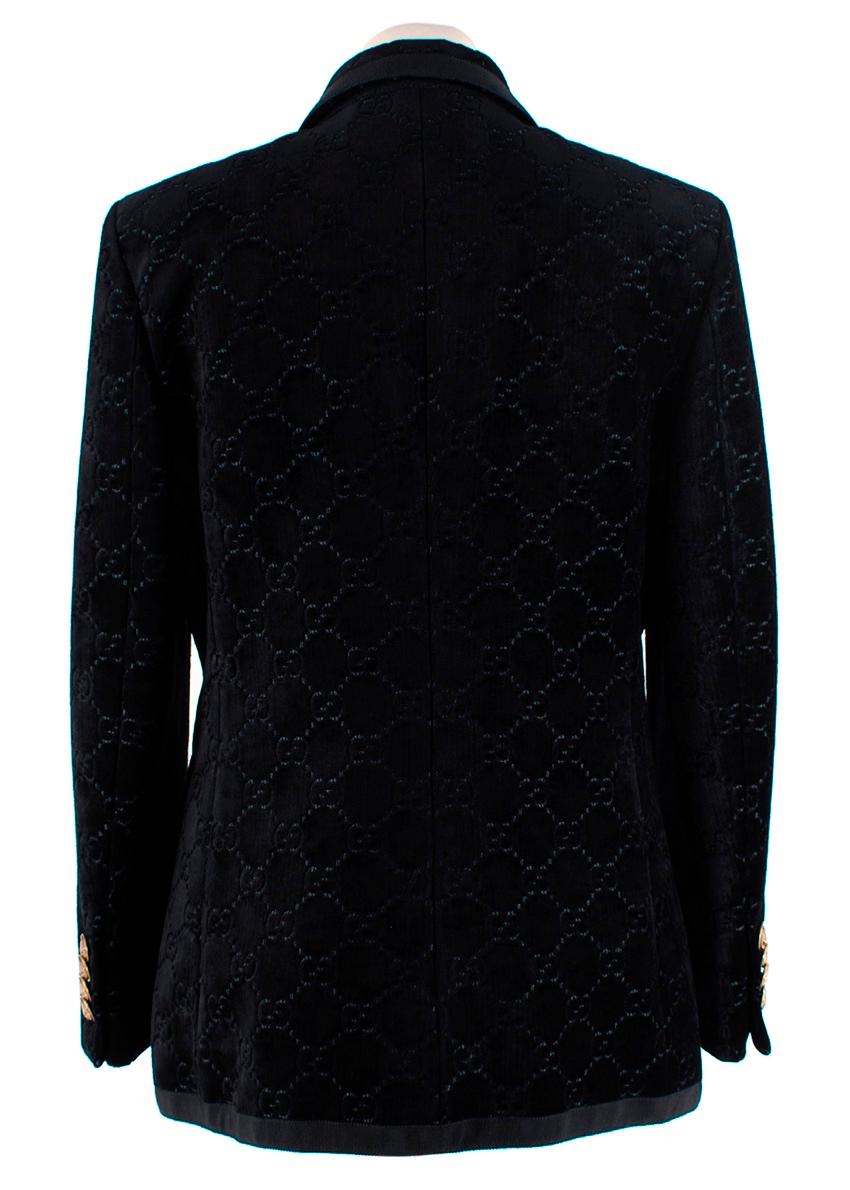 gucci black velvet blazer