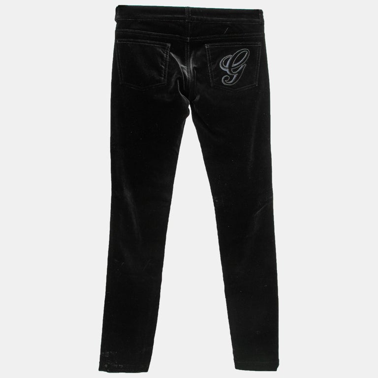 Women Black Belt Detail Straight Pants