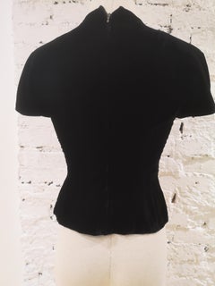 Gucci black velvet top