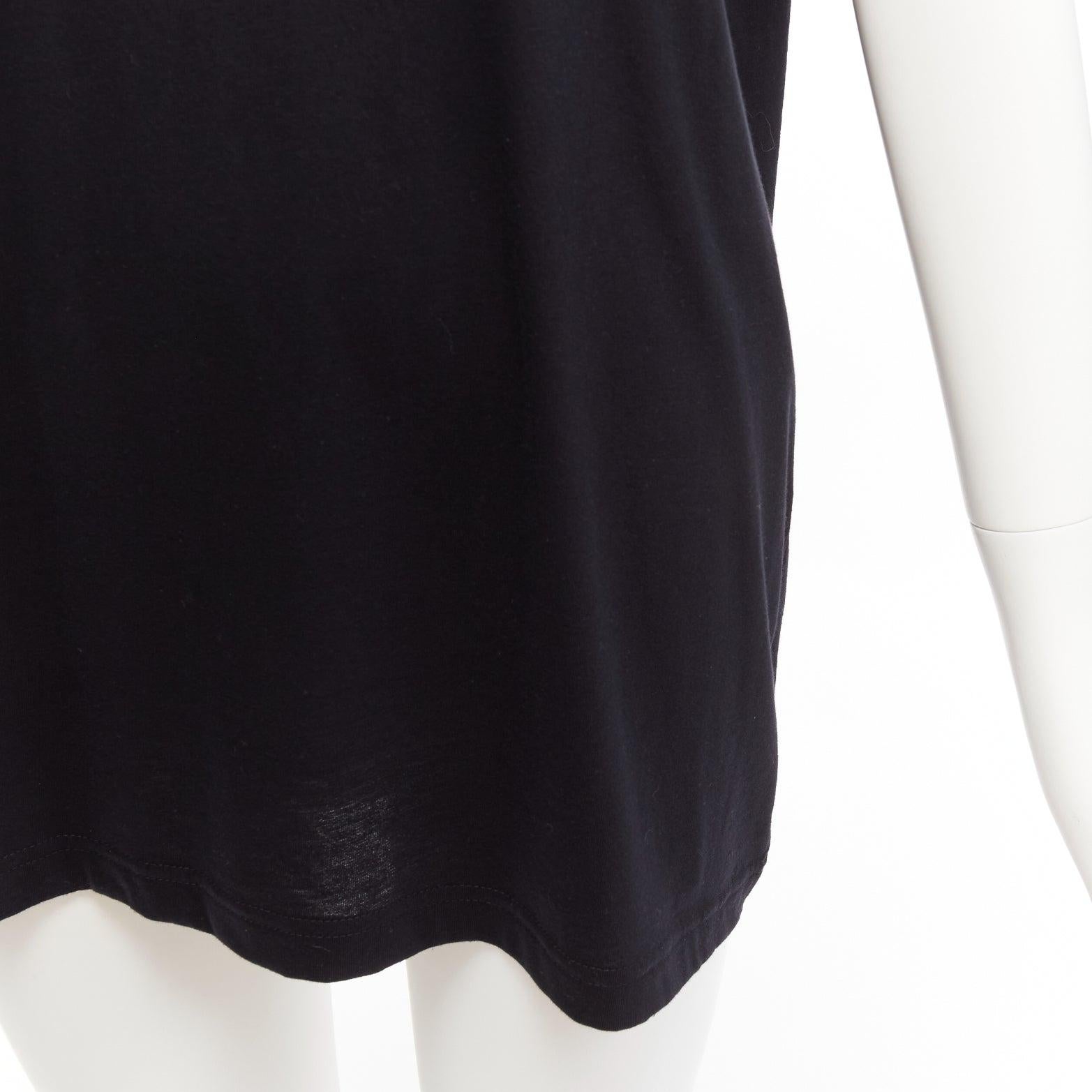 GUCCI black Vintage GG box logo cotton long relaxed tshirt XXS For Sale 2