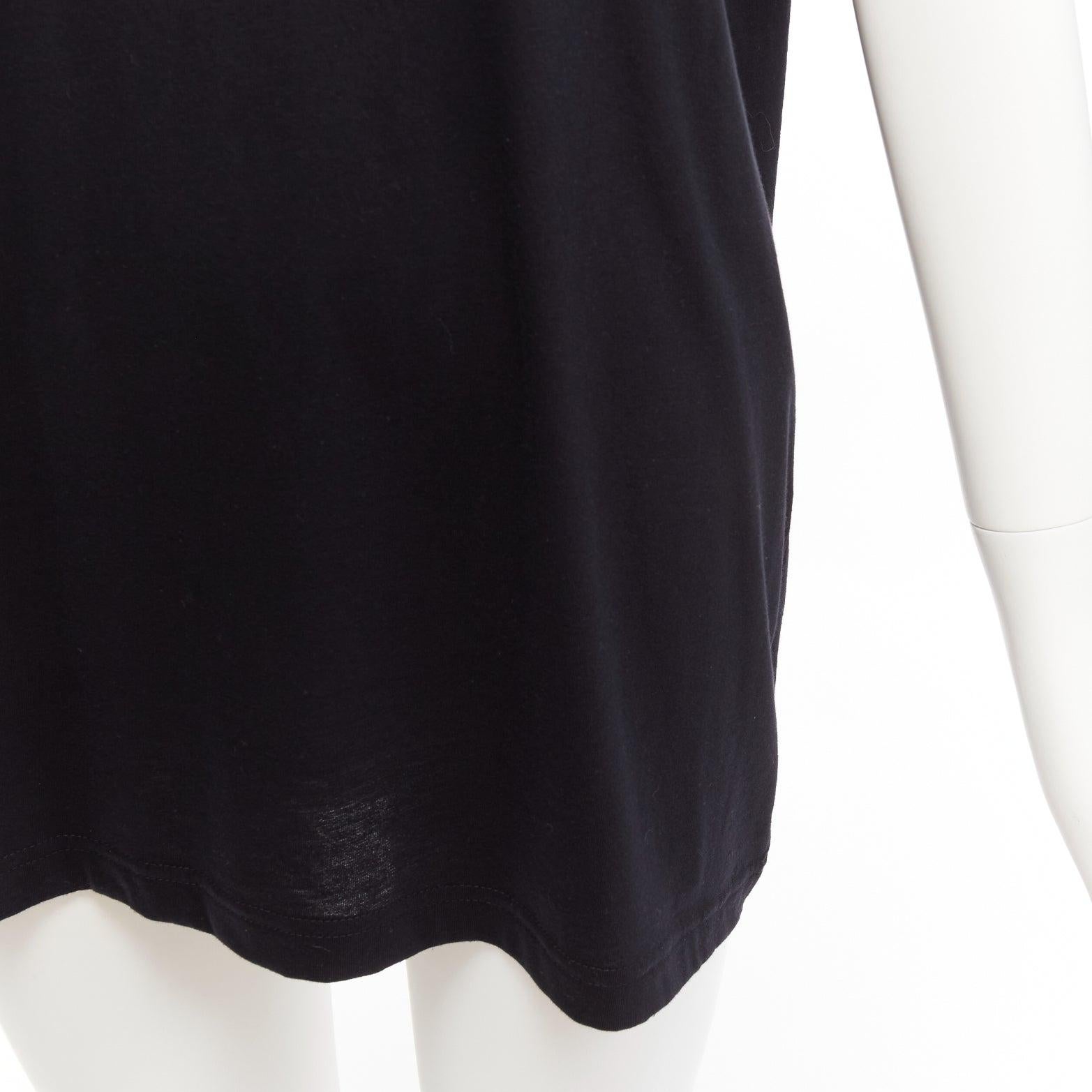 GUCCI black Vintage GG box logo cotton long relaxed tshirt XXS For Sale 3
