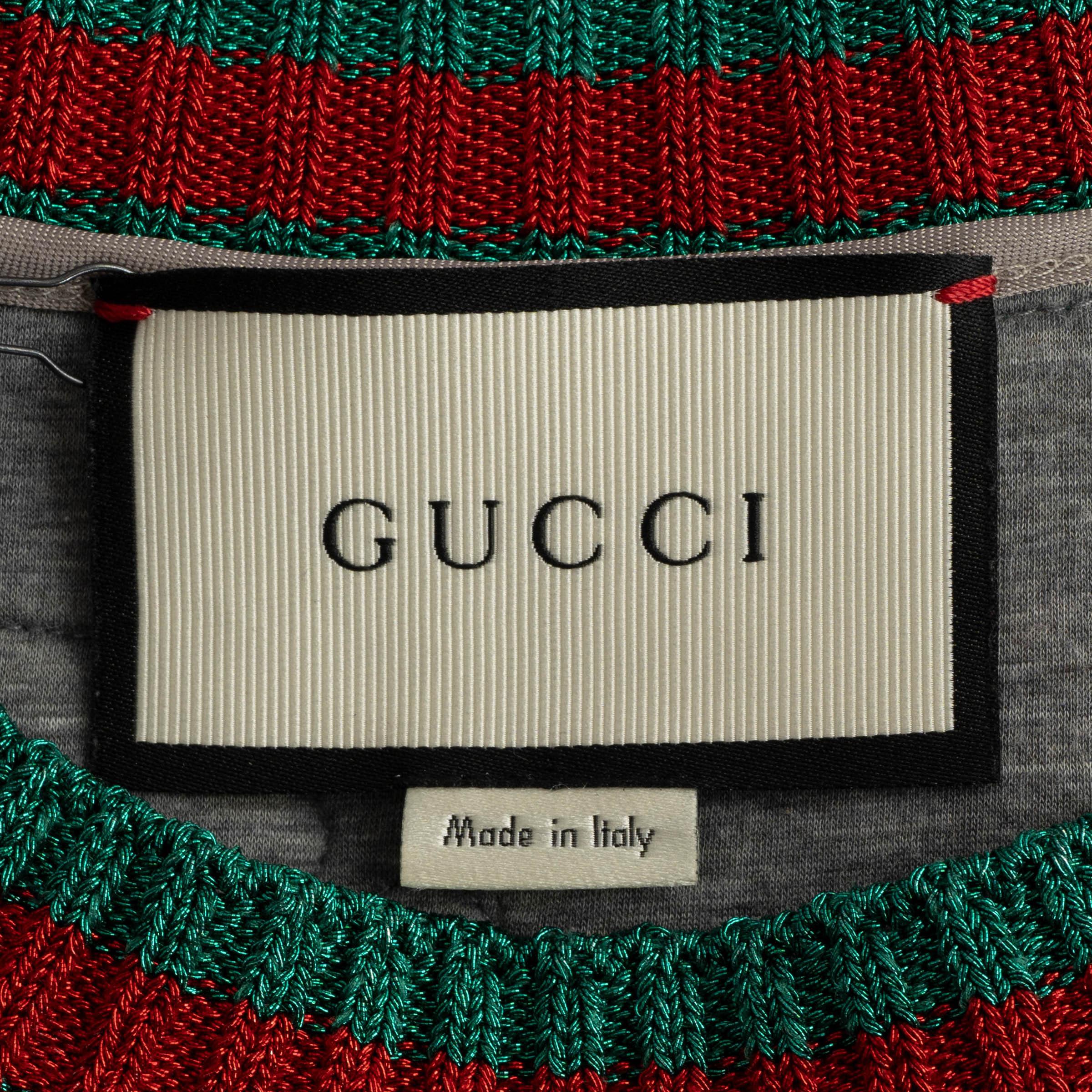 GUCCI black viscose 2016 GUCCI GARDEN Sweatshirt Sweater M For Sale 3