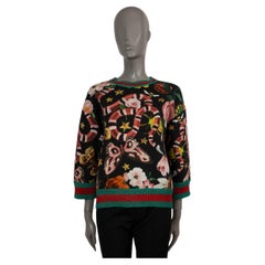 GUCCI black viscose 2016 GUCCI GARDEN Sweatshirt Sweater M