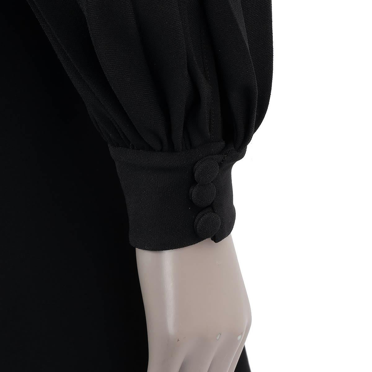 GUCCI black viscose 2020 HEART CUT-OUT Jersey Dress 38 XS 3
