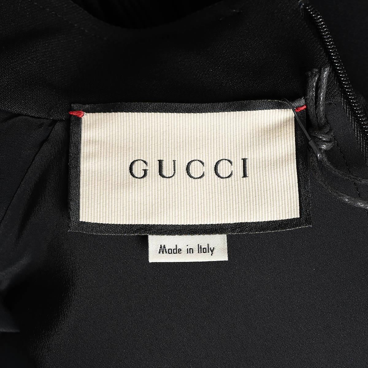 GUCCI black viscose 2020 HEART CUT-OUT Jersey Dress 38 XS 5