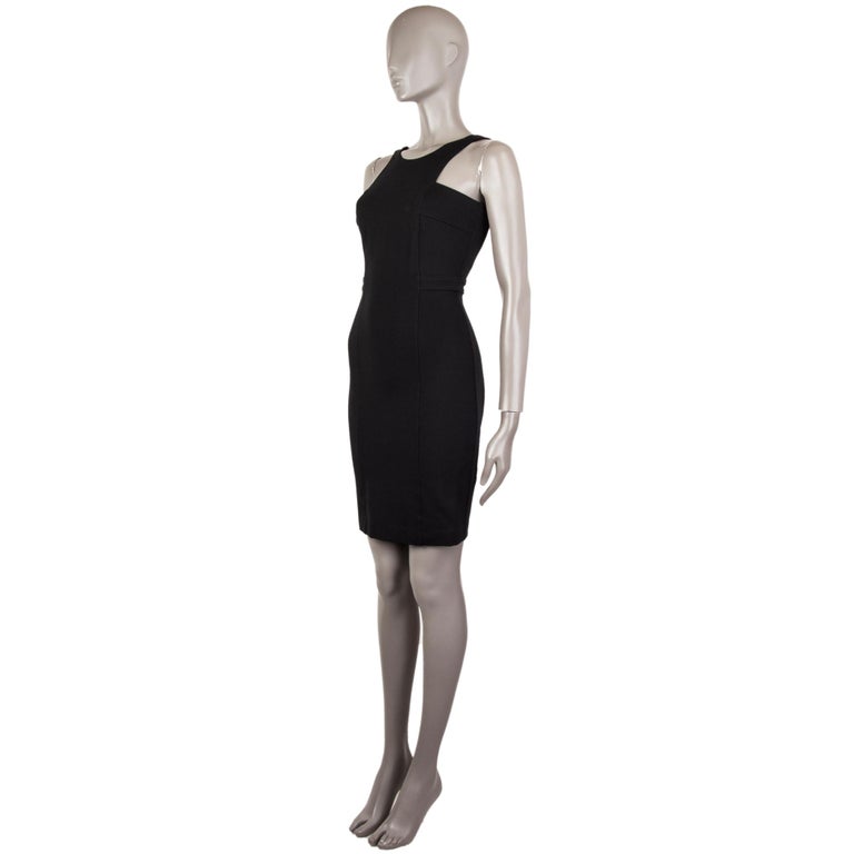 GUCCI black viscose OPEN BACK Cocktail Dress XS For Sale at 1stDibs ...