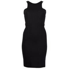 GUCCI black viscose OPEN BACK Cocktail Dress XS