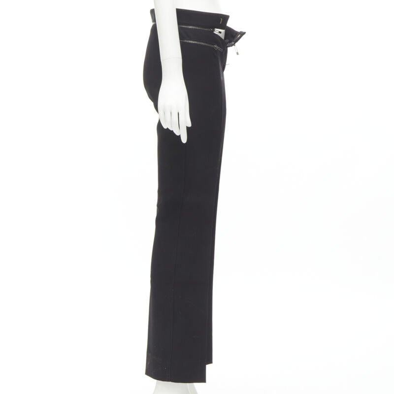 Gucci pantalon droit en viscose noire avec bordures argentées à la taille IT38 XS Excellent état - En vente à Hong Kong, NT