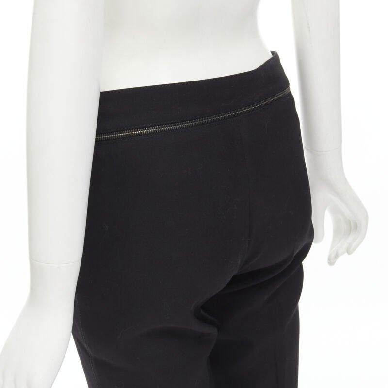 Gucci pantalon droit en viscose noire avec bordures argentées à la taille IT38 XS en vente 3