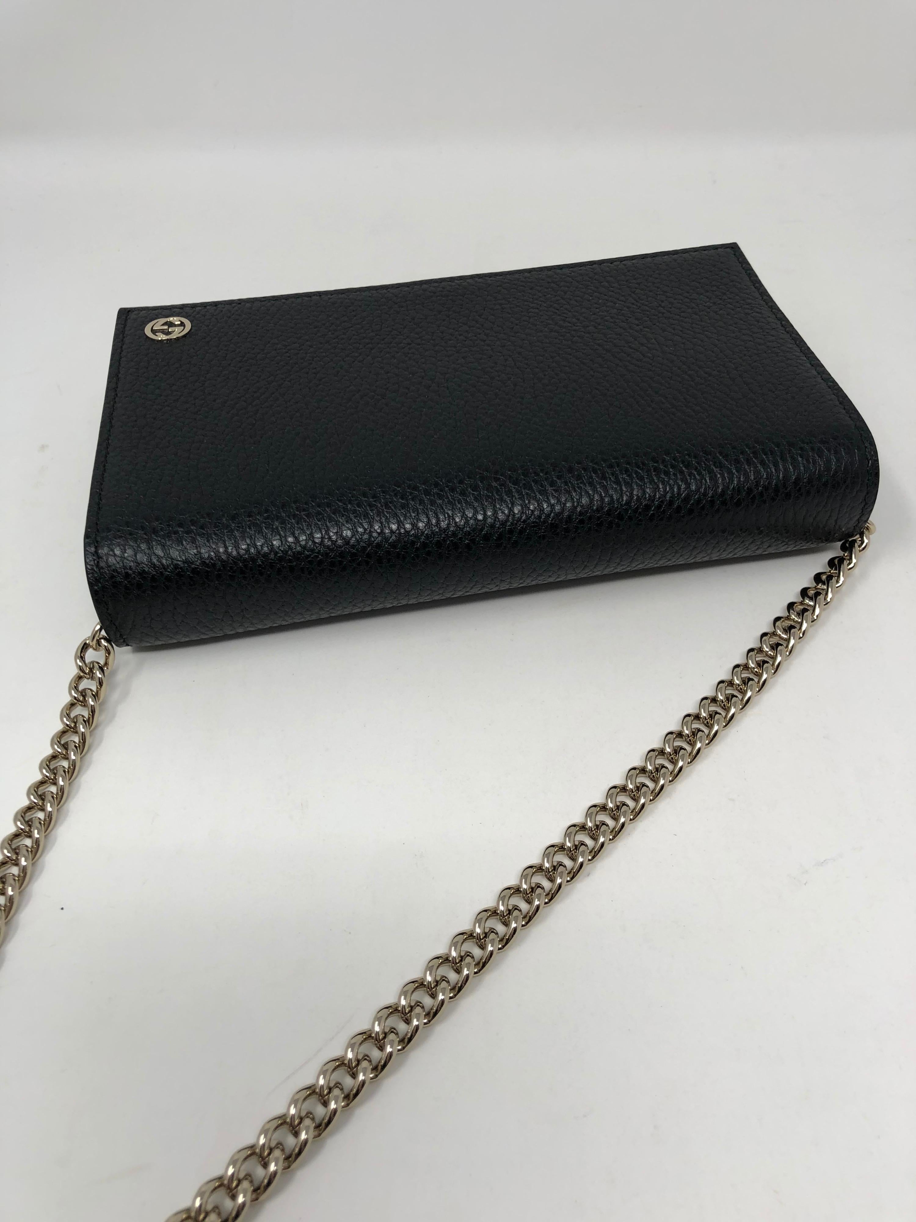 Gucci Black Wallet On A Chain Bag  3