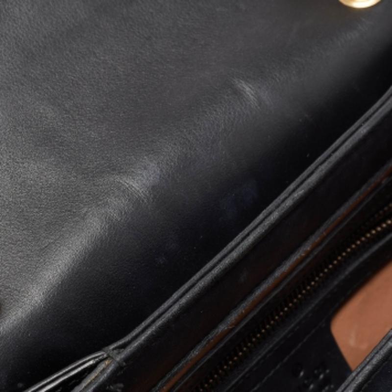 Gucci Black Water Snake Small Queen Margaret Top Handle Bag For Sale 3