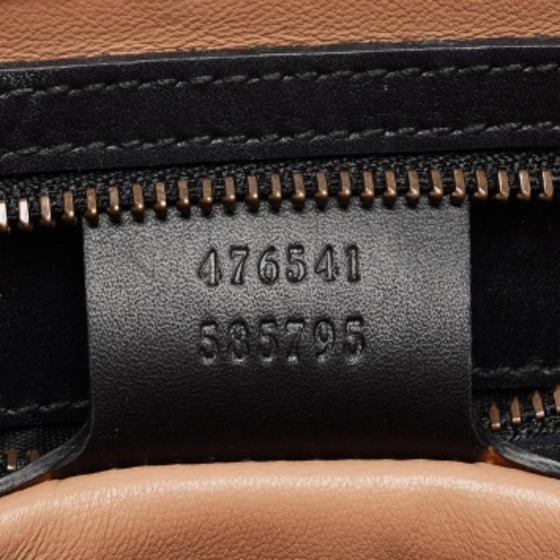 Gucci Black Water Snake Small Queen Margaret Top Handle Bag For Sale