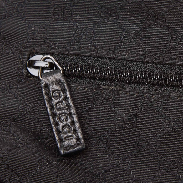Gucci Black Web Denim Shoulder Bag at 1stDibs