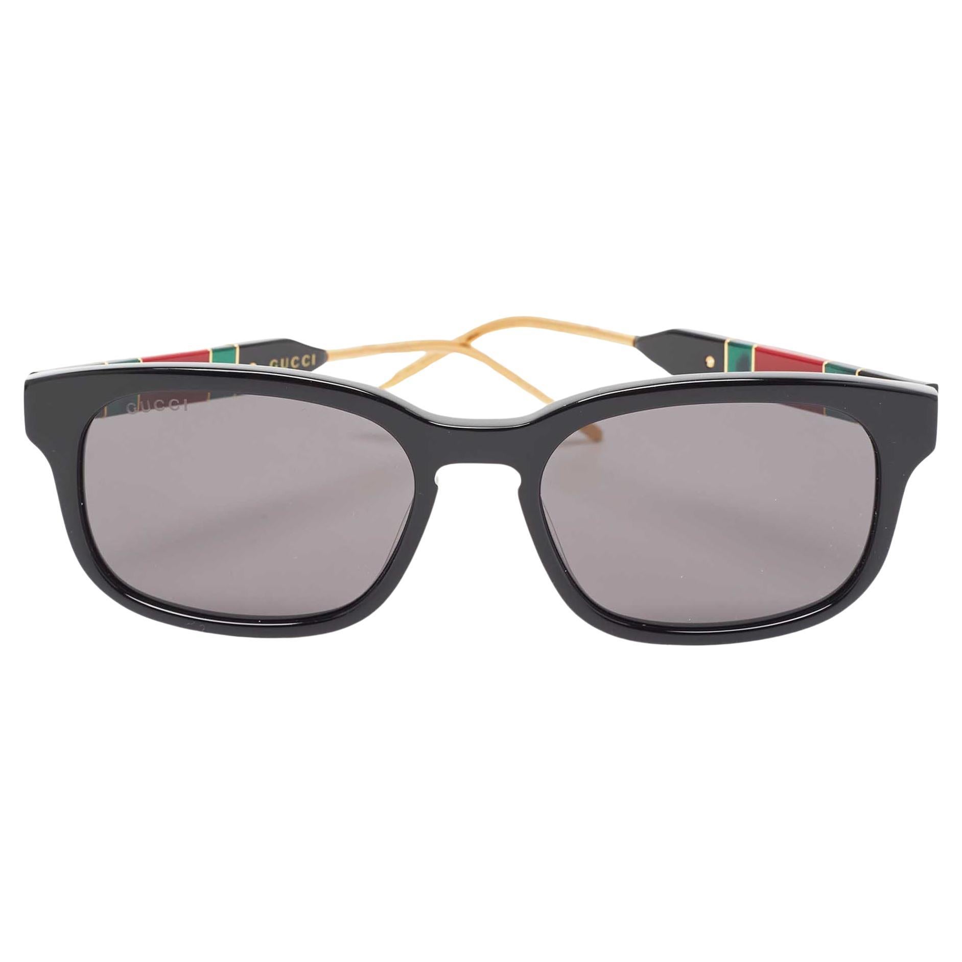 Gucci Black Web Square Sunglasses