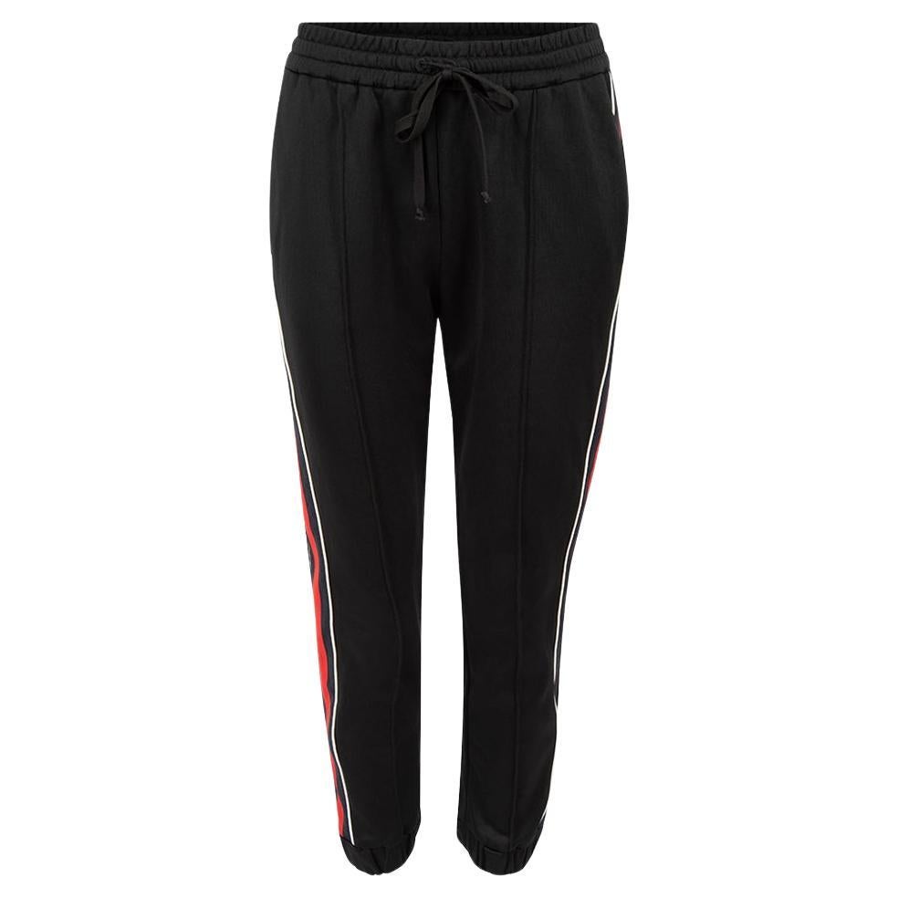 Gucci Black Webbing Stripe Tape Track Trousers Size S For Sale