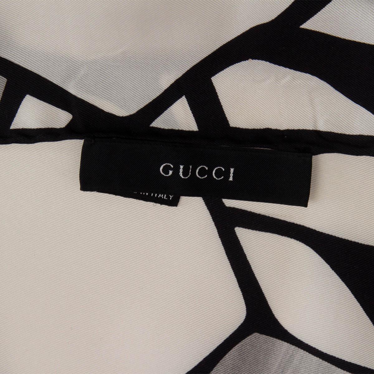 black and white gucci scarf