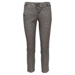 Schwarz-weiße Gucci-Hose aus Wolle mit Hahnentrittmuster
