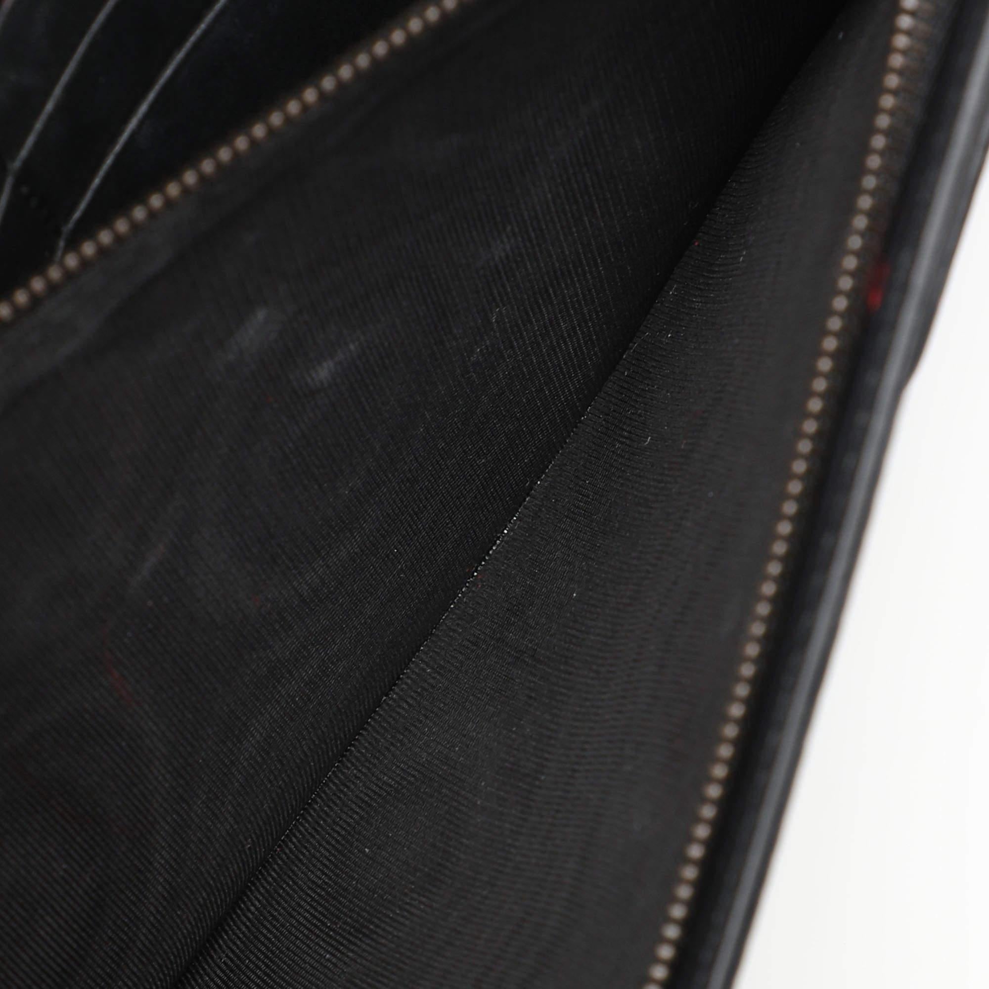 Gucci Black/White Leather Queen Margaret Wallet On Chain 2