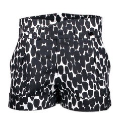 Gucci Black-White Print Short - Size 38