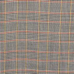 GUCCI black white yellow orange wool 2019 CHECK & LOGO Shawl Scarf