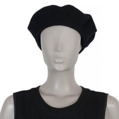 GUCCI black wool 2023 FELT BERET Hat 57